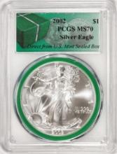 2002 $1 American Silver Eagle Coin PCGS MS70 Direct From U.S. Mint Sealed Box