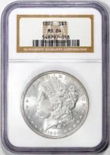 1890 $1 Morgan Silver Dollar Coin NGC MS64