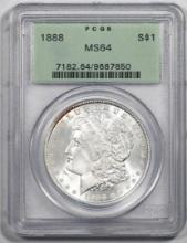 1888 $1 Morgan Silver Dollar Coin PCGS MS64 Old Green Holder
