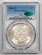 1883-CC $1 Morgan Silver Dollar Coin PCGS MS64+ CAC GSA Hoard