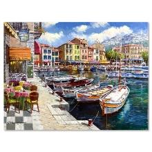 Sam Park "Cafe in Cassis" Limited Edition Serigraph on Paper