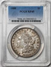 1880 $1 Morgan Silver Dollar Coin PCGS XF45
