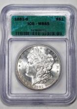 1881-S $1 Morgan Silver Dollar Coin ICG MS65