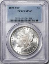 1878 8TF $1 Morgan Silver Dollar Coin PCGS MS63