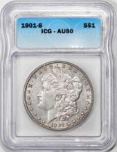 1901-S $1 Morgan Silver Dollar Coin ICG AU50