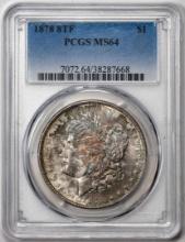1878 8TF $1 Morgan Silver Dollar Coin PCGS MS64 Great Toning