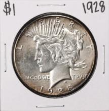 1928 $1 Peace Silver Dollar Coin