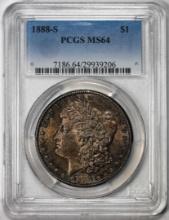 1888-S $1 Morgan Silver Dollar Coin PCGS MS64