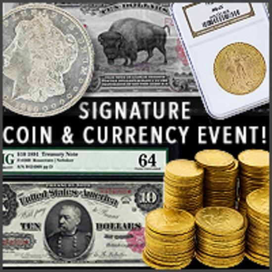 Currency, Fine Art, U.S. Coins, & More!