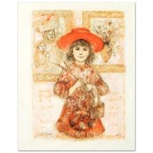 Edna Hibel (1917-2014) "Wendy the Youngest Docent" Limited Edition Lithograph