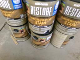 32 Gallons Of Rustoleum Restore Semi-Transparent Wood Stain, Box Of Ballast