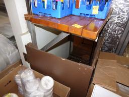 Wood And Metl Shelf On End Of Serving Counter Cooler, BUYER TO REMOVE (Insi