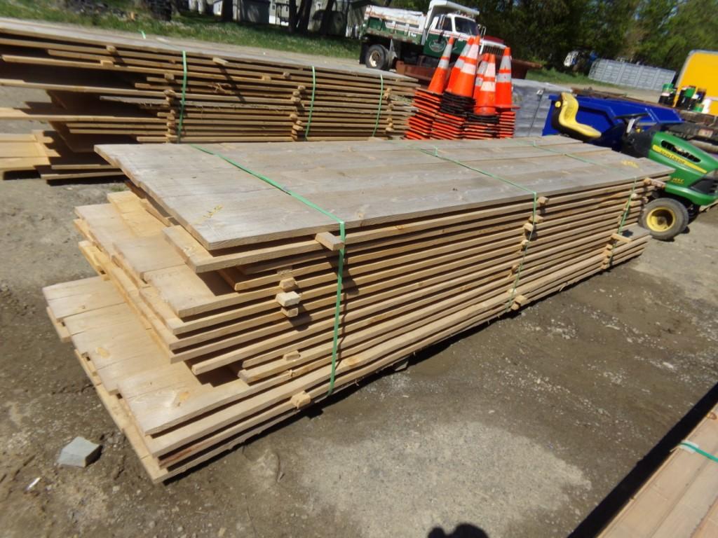 Group of 600 Board FT. of 1 x 10 Rough Cut Lumber, Sold by the Board Foot (