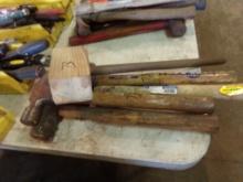 Group of Large Hammers & Wooden Mallet  (73)