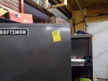 Craftsman 4-Shelf Storage Cabinet w/Contents- Assorted Hardware, Knee Pads,