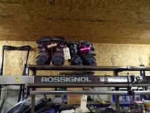 (2) Pair Rossignol Ski Boots (1) 12.5'' (1) 12'' And (2) Pair Of Skis, (1)