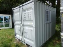 New 10' Office/Storage  Container with Barn Doors on One End, Walk through
