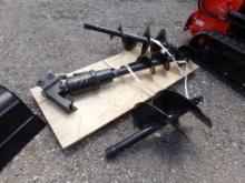 New Miva Hydraulic Auger For Mini Excavator w/3 Bits, 8'', 12'' And 16''