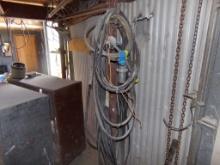 Group Of Heavy Duty Cords Hanging From Steel Girder (Front Garage)