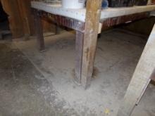 Heavy Steel Framed Table - NO TOP - 9' Long, 4' Wide (Production Shop)
