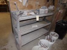 52'' 3 Tier Steel Shelf With Contents, Fence Wire, U-Shaped Spacers and a S
