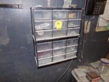 (2) 9 Drawer Organizers With Contents, Hardware (Shop-Tool Room)