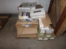 Pallet with Assort. of Vinyl, Toe, and Ceramic Tile, (4) Boxes 3'' x 12'' B