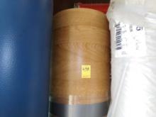 80'' Roll of Oak Colored Wood Grain Style Vinyl Flooring, Large Roll (Rear