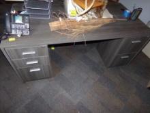 Grey Laminated Office Desk, VERY HEAVY (Back Office)