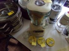 Vintage, Osterizer Blender (Glass Pitcher) And (4) Osterizer Mini Blender C