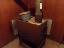 Sauna Stove, Wood Fired, With Ash Bucket and Stones, Buyer to Remove, 24''