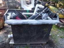 Used Plastic Pond w/Hoses, Pumps, Pipe, UNKNOWN CONDITION