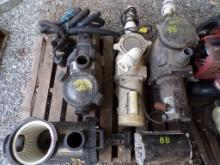 Pallet of Used Pool Skimmers and Pumps-And Submersible Pumps