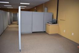 PARTITION CURRENTLY USED AS 10 OFFICES W/EXTRA PARTITION,