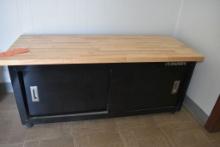 HUSKY BENCH WITH TWO DOOR LOWER STORAGE, METAL WITH