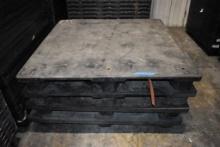 (4) SOLID PLASTIC PALLETS, 48" x 48" x 6", - ONE