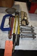 18" HUSKY PIP WRENCH, BOLT CUTTER, MAGNETS, CLAMP,