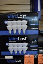 (2) 8 PACKS OF ULTRA LAST BR-30 DIMMABLE 65W BULBS,