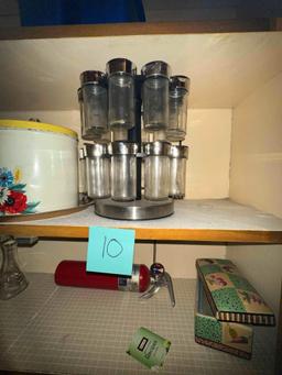 Cupboard Contents Spice Dispenser Tins