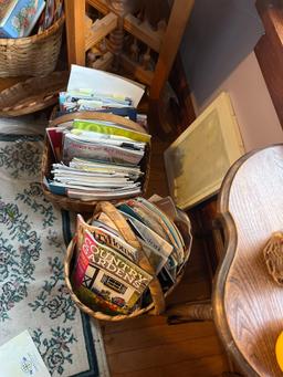 vintage toys, basket of CDs