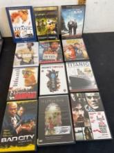 Lot of DVD Movies various genres movie titles Action etc..
