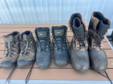 A lot of three pairs of size 14 shoes/boots