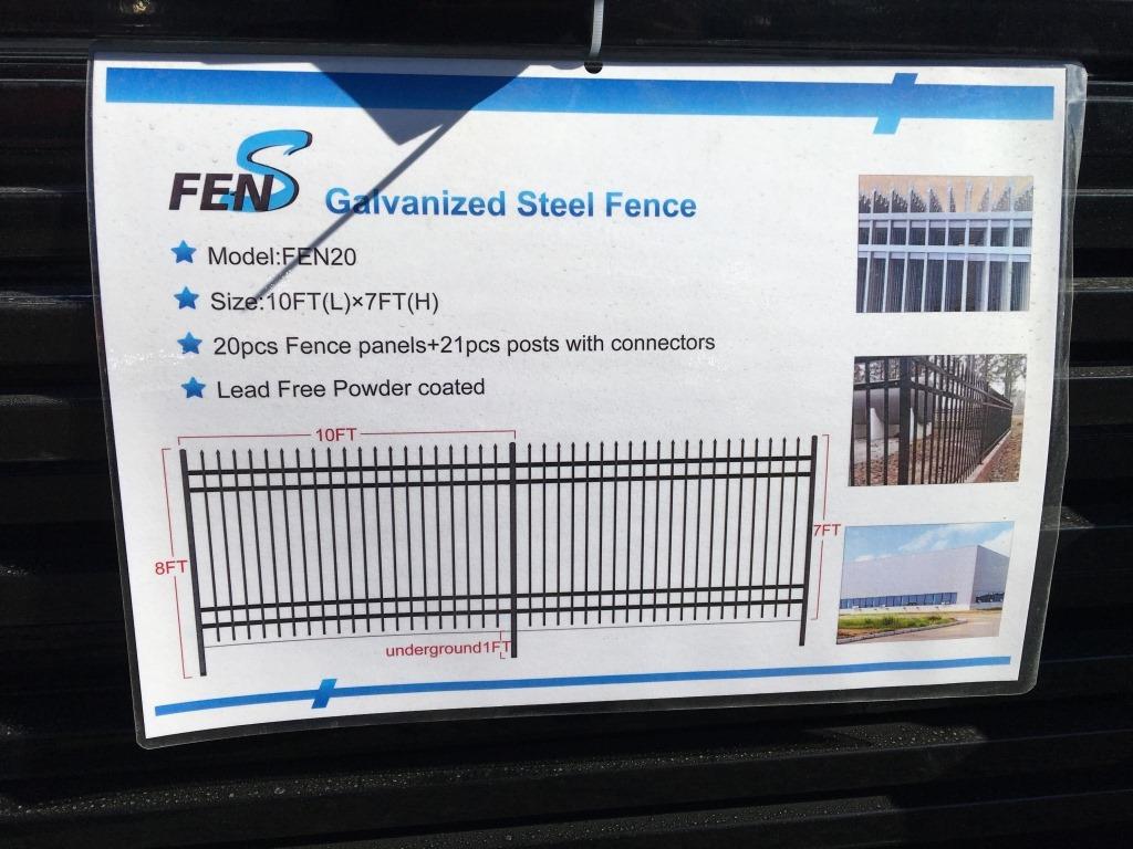 (20) Unused FenS FEN20 7ft x 10ft Galvanized Steel