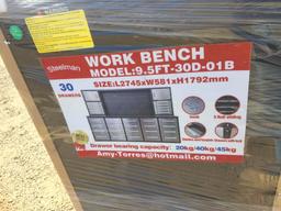 Unused Steelman 9.5ft Work Bench,