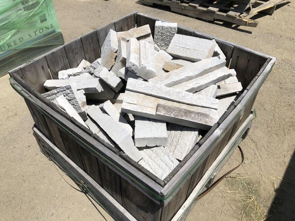 Wooden Crate of Misc Stone Tile.