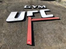 UFC Gym 17ft x 19ft Outdoor Lighted Sign.