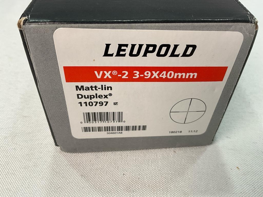NIB Leupold VX-2, 3-9X40 Scope