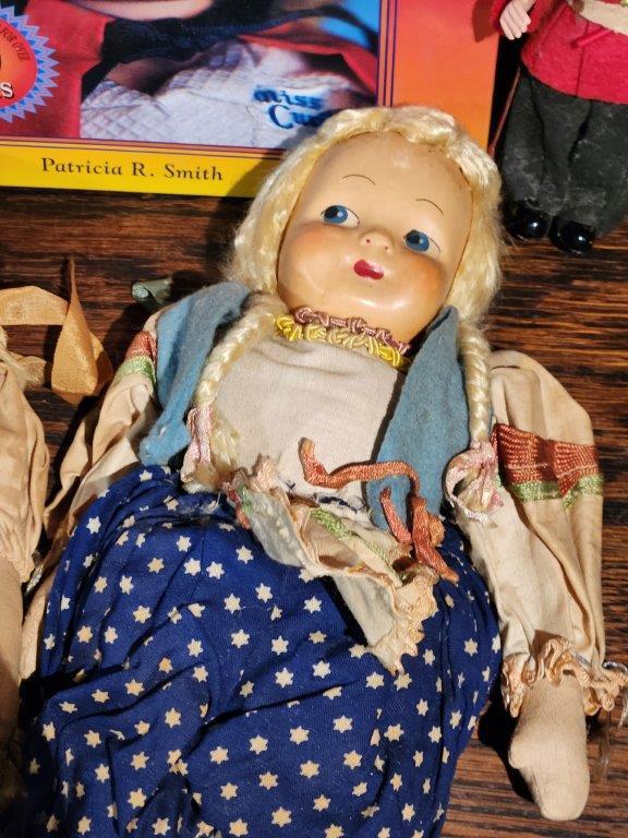 Vintage Dolls, Clothes, and Doll Collector Books