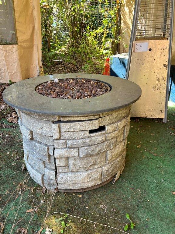 Round Gas Fire Pit, Outdoor Patio Heater