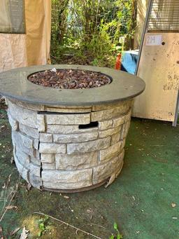 Round Gas Fire Pit, Outdoor Patio Heater